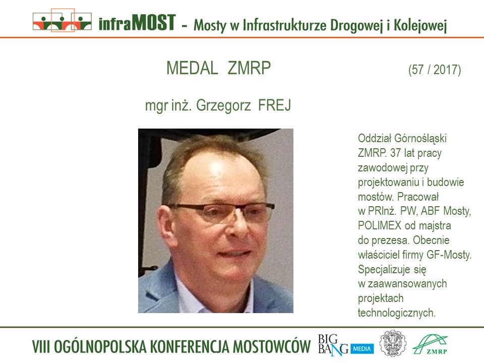 GRZEGORZ FREJ - MEDAL ZMRP